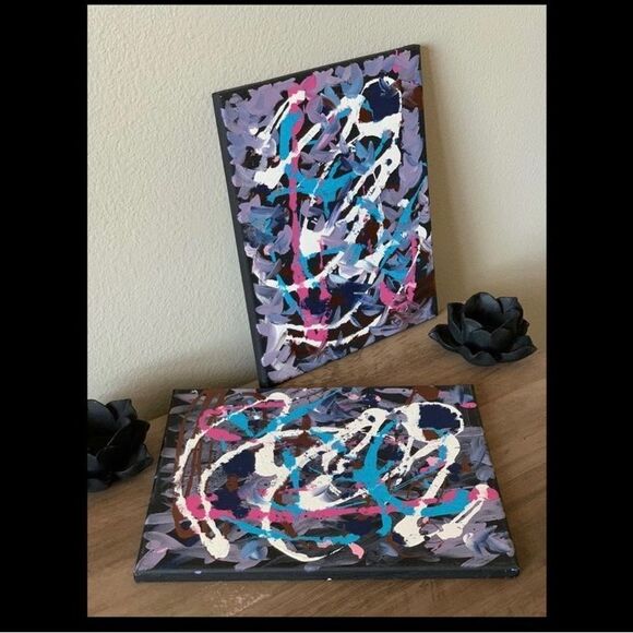 Original Abstract Painting Set, 11x14 Canvas - Picture 3 of 6